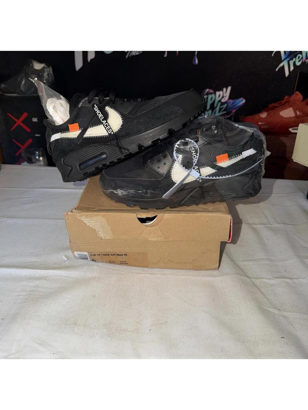 Size 6 - Nike Air Max 90 x OFF-WHITE Black 2019